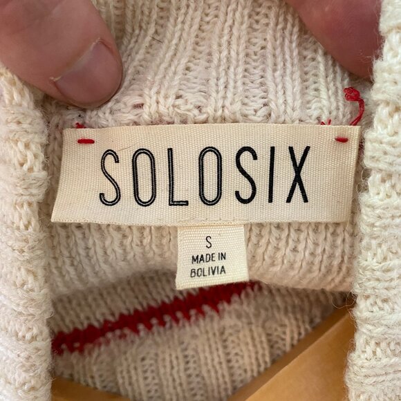 SOLOSIX 100% Alpaca Striped Sweater – Size S - Picture 6 of 7